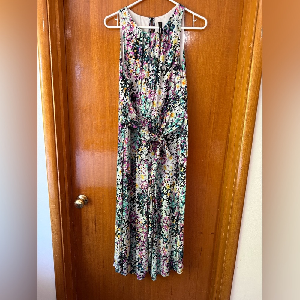 Anthropologie Plenty by Tracy Reese Floral Halter Jumpsuit with Sash Size M